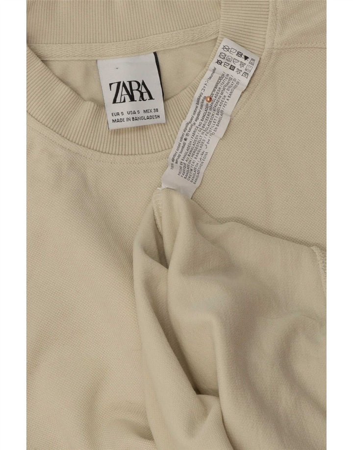 Zara Homme Sweatshirt Jumper Petit Cassé Coton