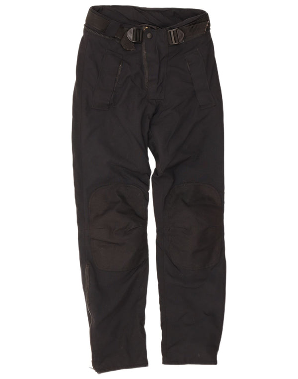 vintage Mens Straight Moto Racer Pantalon Petit W30 L31 Noir
