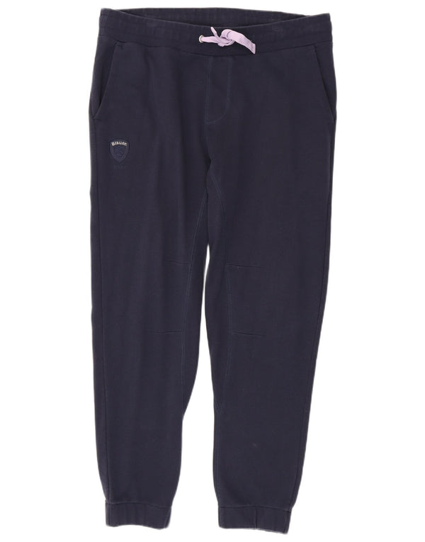 Blauer Pantalon de Survêtement Homme Joggers Large Bleu Marine Coton