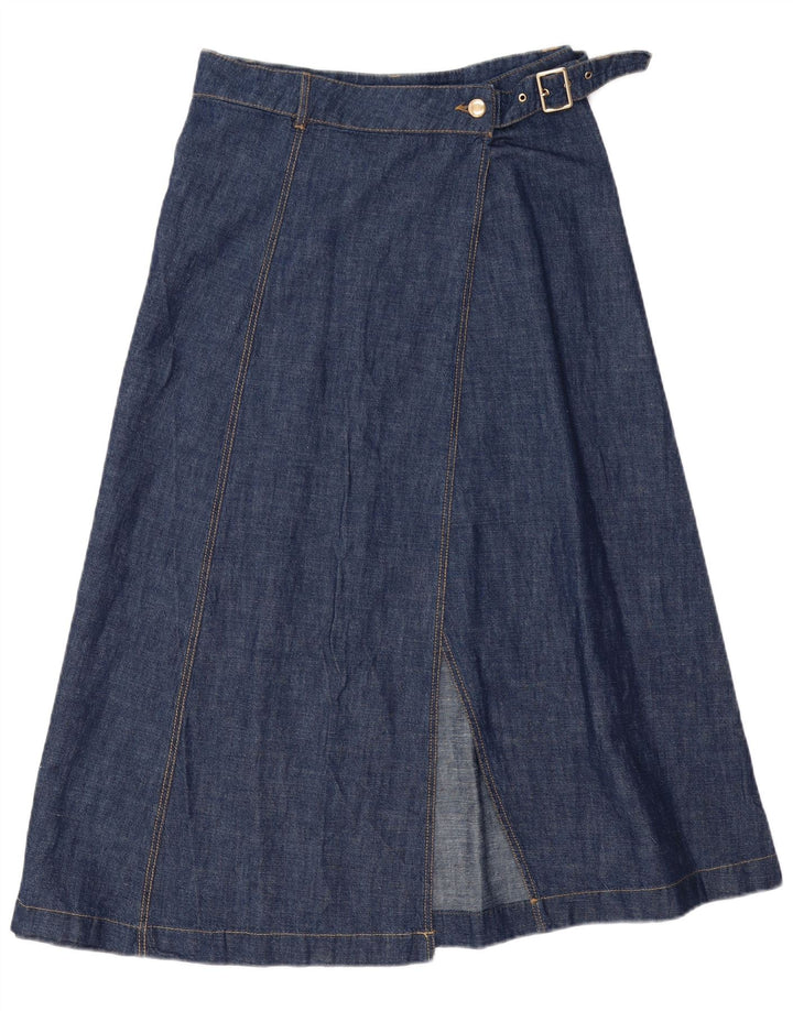 Zara Femme Jupe Midi En Jean Medium W28 Bleu Coton