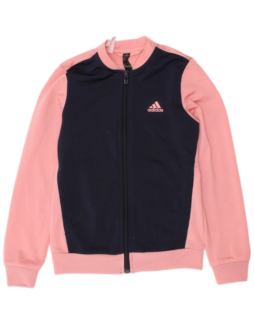Adidas Veste de Survêtement Fille 9-10 Ans Rose Colorblock Polyester