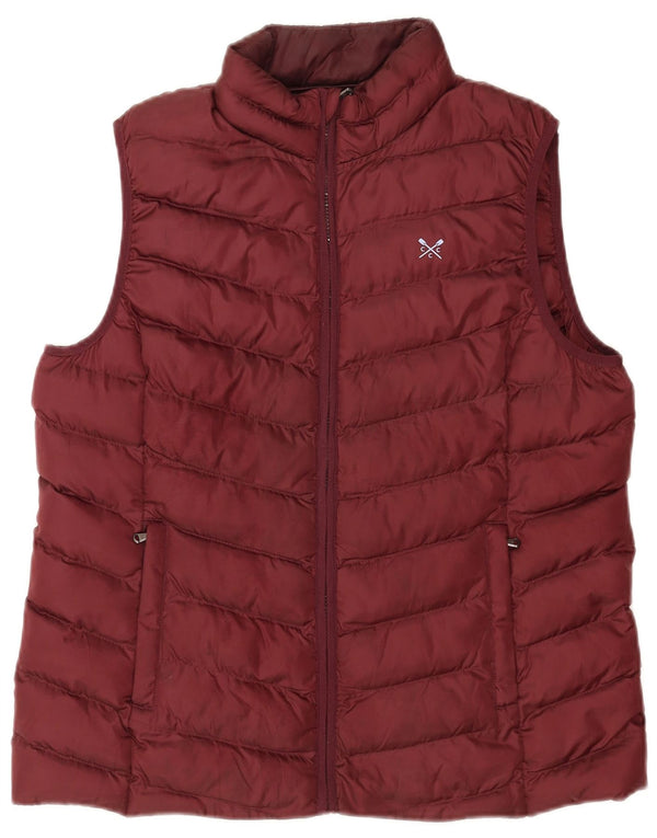 Crew Clothing Gilet rembourré pour femme UK 16 Large Bordeaux Polyester