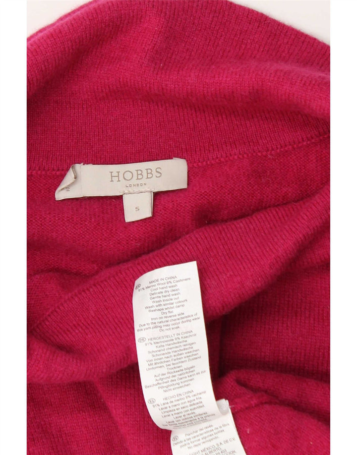 Hobbs Pull col roulé pour femme UK 10 Petite laine rose
