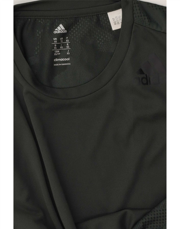 Adidas Hommes Climacool T-Shirt Top XS Vert Camouflage Polyester