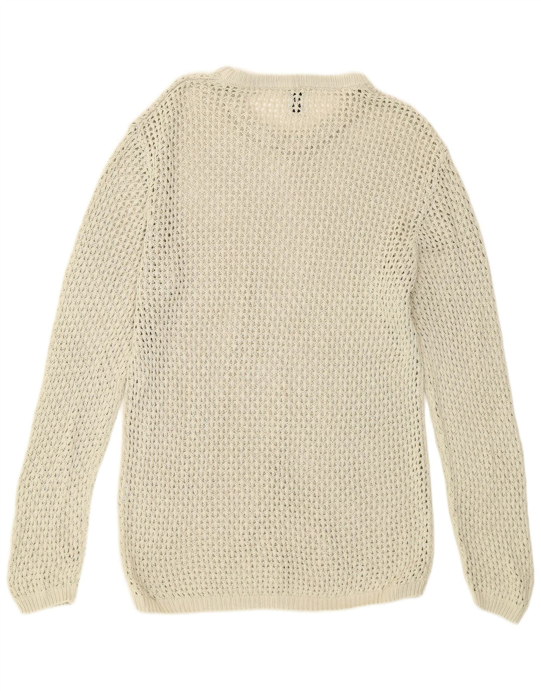 Zara Pull transparent à col rond pour homme, grand beige