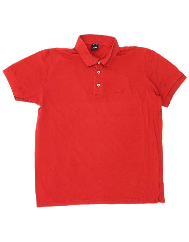 Hugo Boss Polo Homme Rouge Moyen Coton