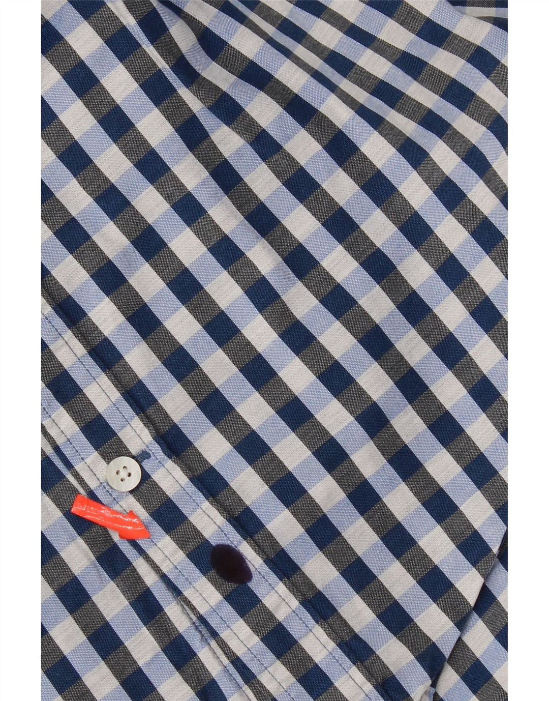 Gant Chemise Regular Fit Homme Taille 39/40 15 1/2 Coton Vichy Bleu Moyen