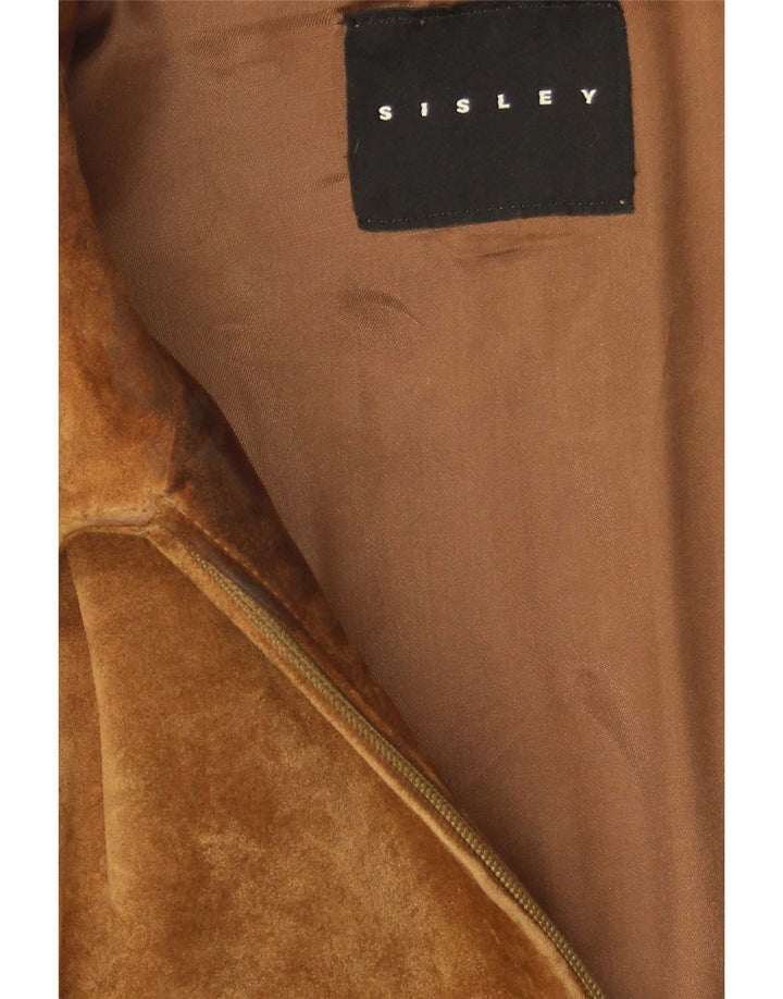 Sisley Veste bomber en daim pour homme UK 36 Small Marron