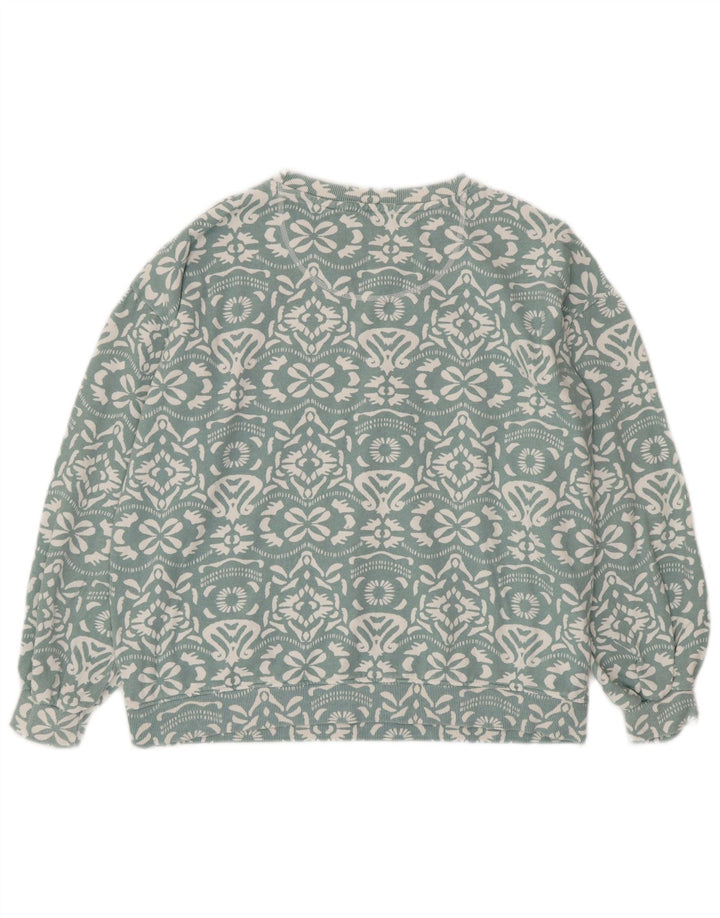 FAT FACE Sweat-shirt surdimensionné pour femme UK 14 Grand Bleu Paisley