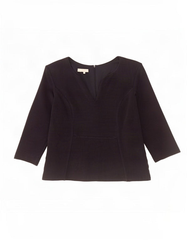 Hobbs Haut Femme Manches 3/4 UK 14 Grand Bleu Marine Coton