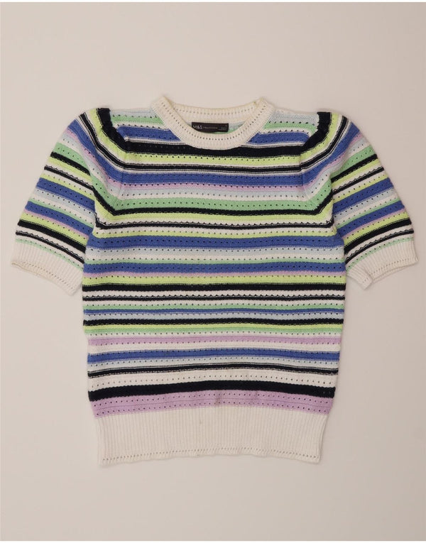 Marks & Spencer Pull ras du cou pour femme UK 10 Small Multicolore