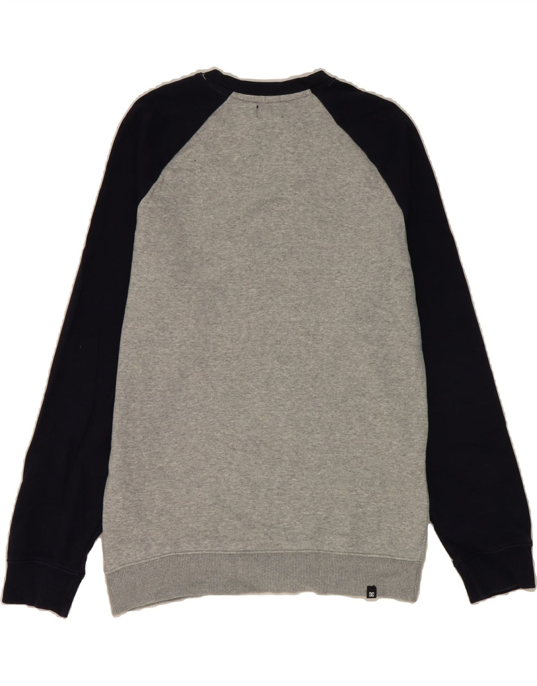 DC Mens Graphic Sweatshirt Jumper Small Grey Colourblock Cotton Vintage DC and Second-Hand DC from Messina Hembry 