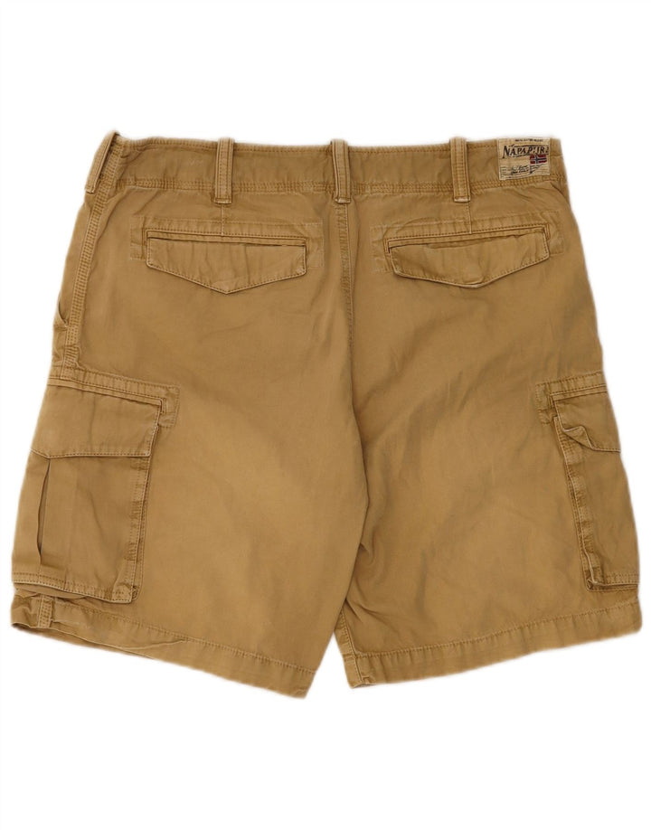 Napapijri Short Cargo Homme W33 Coton Beige Moyen