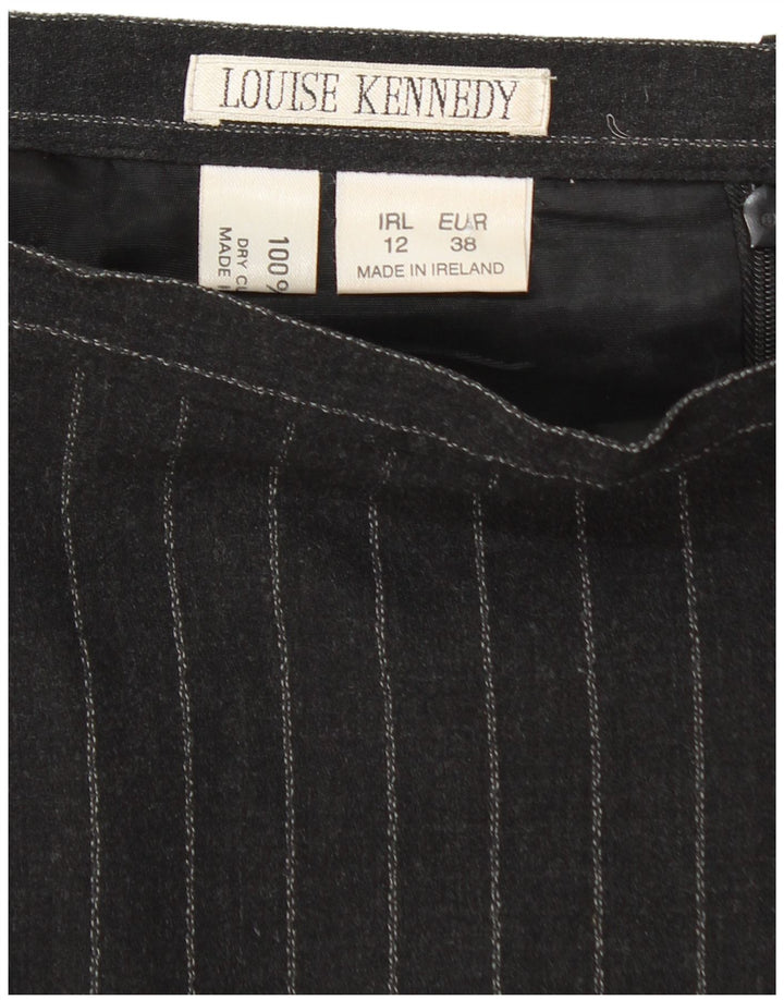 LOUISE KENNEDY Jupe crayon femme EU 38 Medium W28 Laine à fines rayures noires