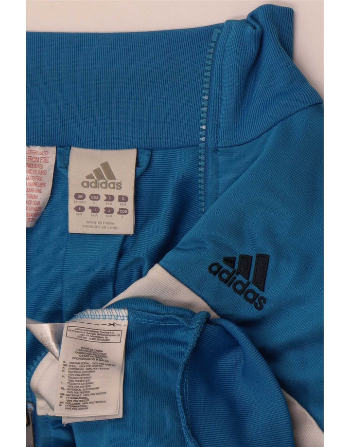 Adidas Veste de Survêtement Garçon 13-14 Ans Bleu Colorblock Polyester