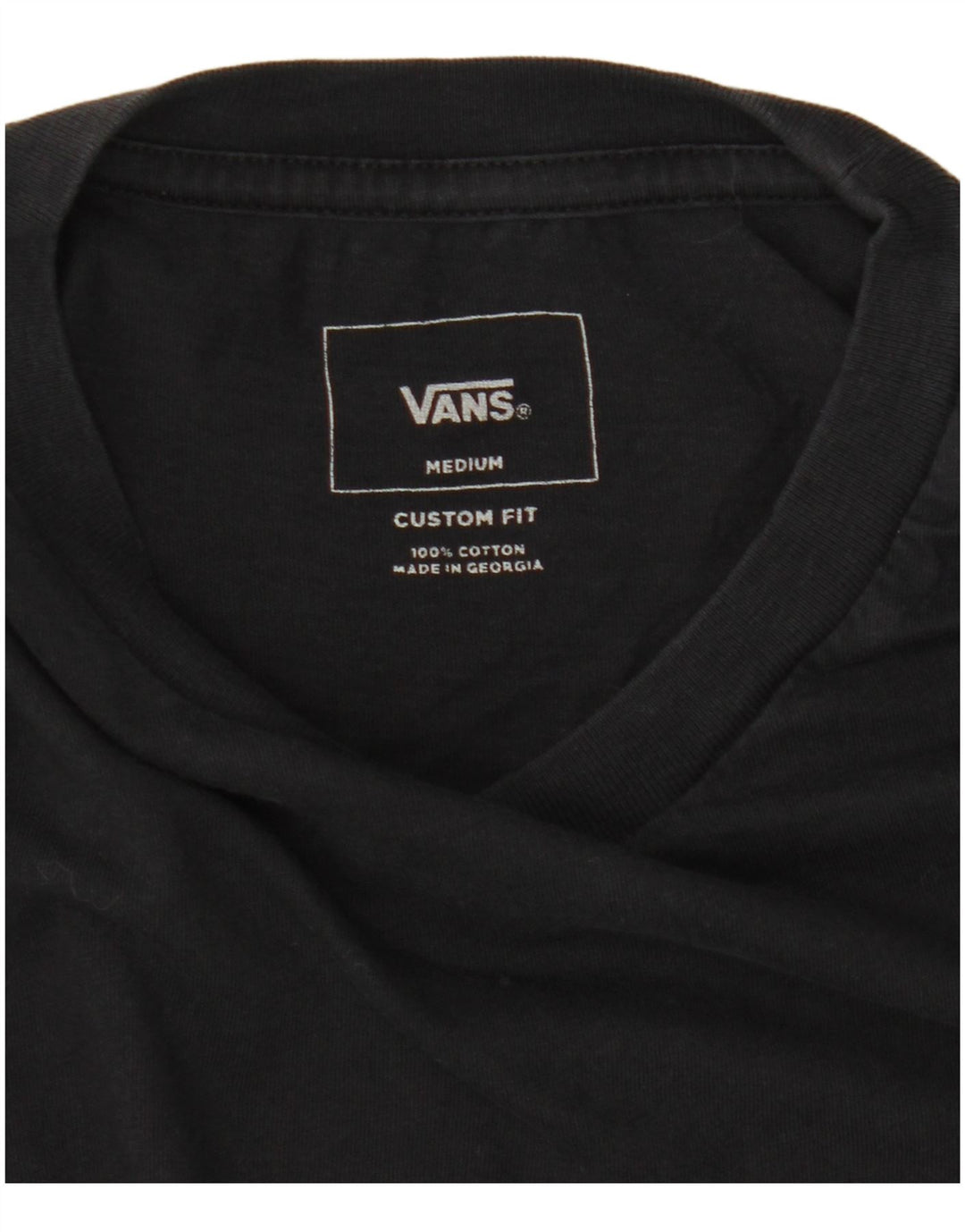 Vans T-shirt ajusté sur mesure pour homme en coton noir moyen