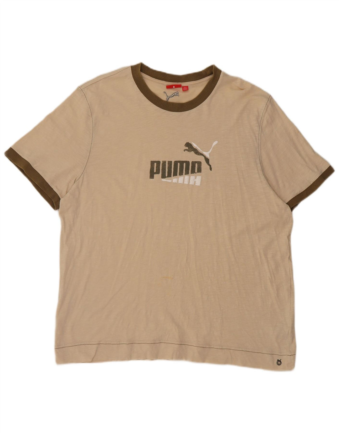 Puma T-shirt graphique pour homme 2XL en coton beige