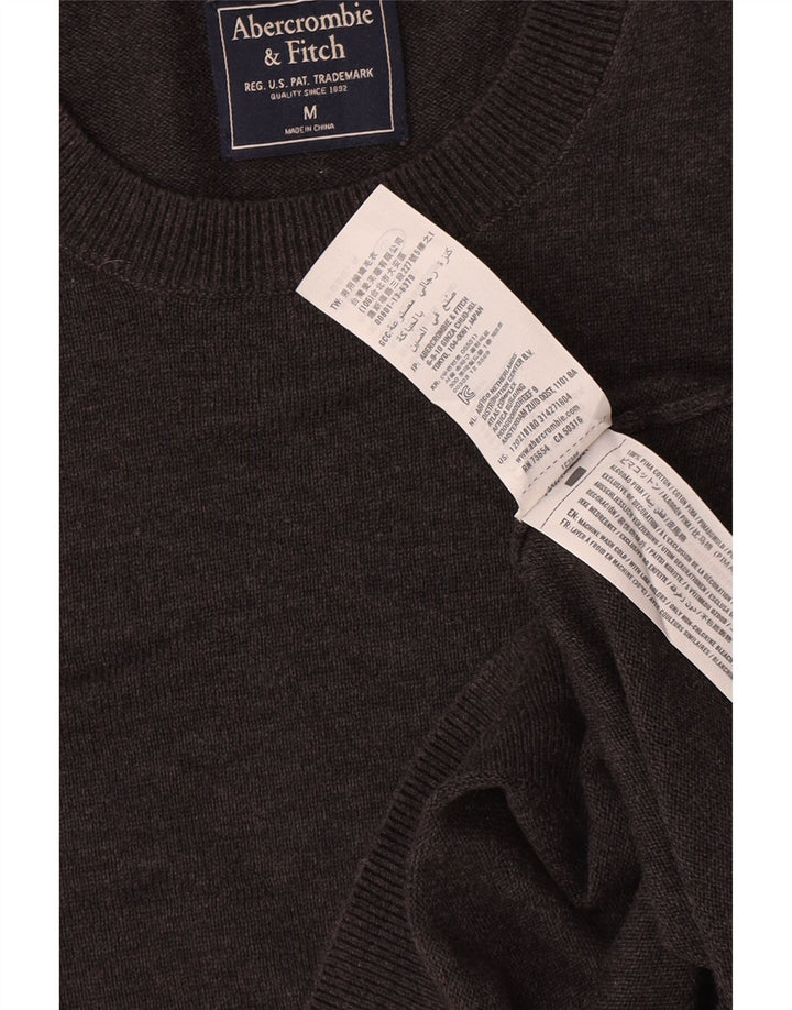 Abercrombie & Fitch Pull ras du cou pour homme en coton gris moyen