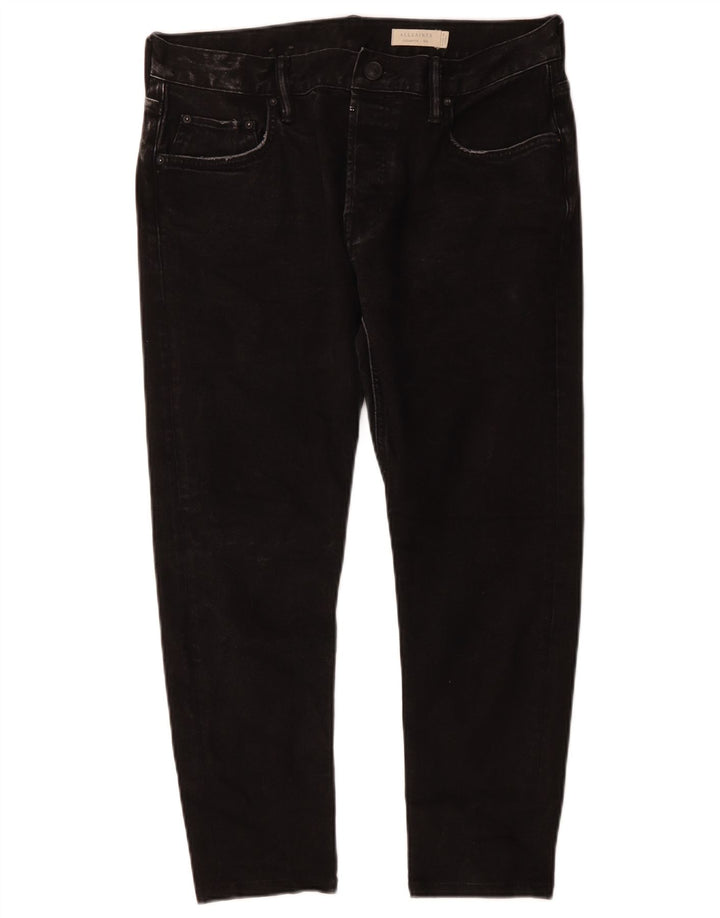 ALL SAINTS Jean Court Cigarette Homme W33 L24 Coton Noir