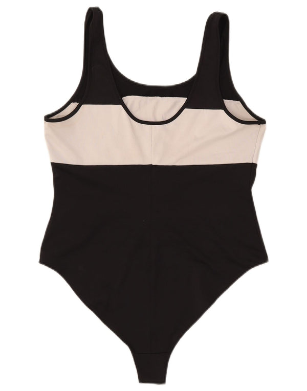 LEVI'S Body graphique sans manches pour femme UK 14 Large Noir Colorblock