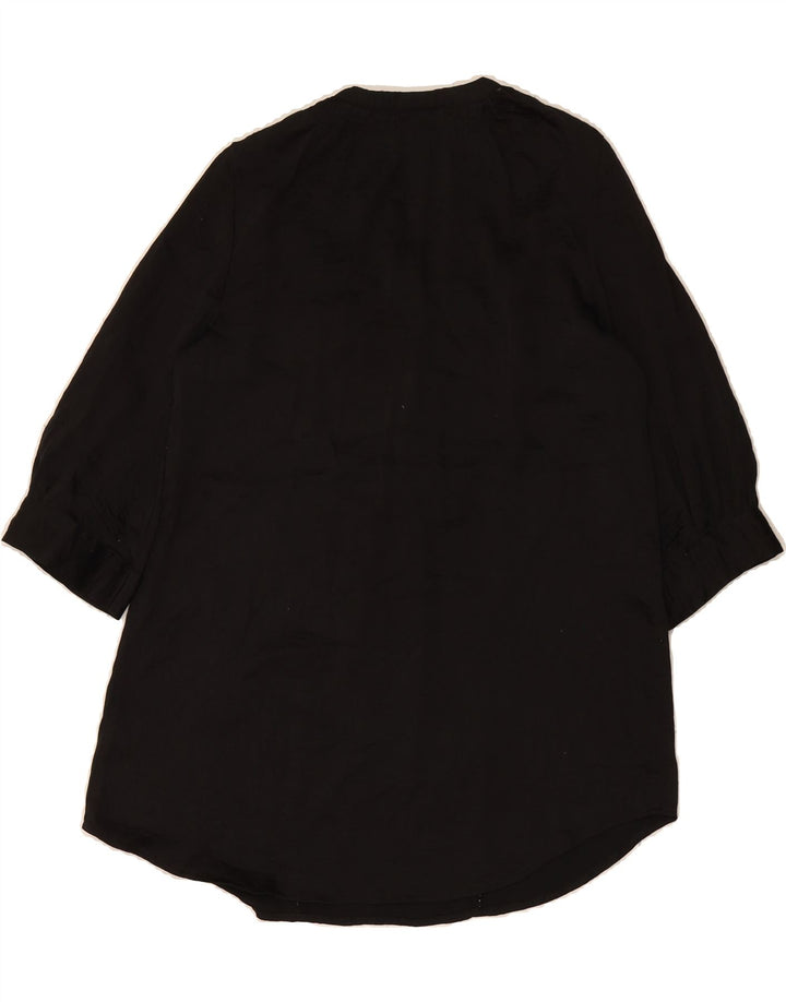 MOSSIMO Womens 3/4 Sleeve Tunic Dress UK 14 Medium Black Polyester Vintage Mossimo and Second-Hand Mossimo from Messina Hembry 