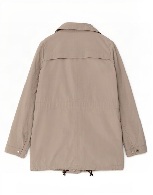 Geox Veste Respira Parka Femme UK 12 Gris Moyen Polyester
