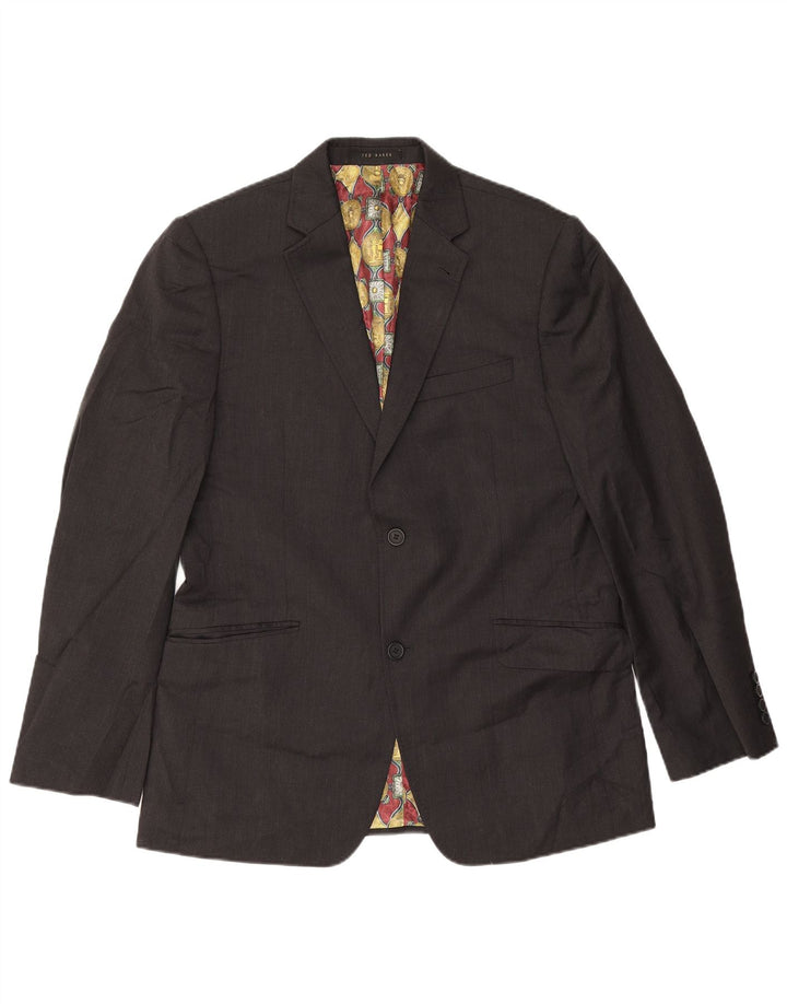 Ted Baker Costume 2 pièces pour homme à 2 boutons UK 40 Large W34 L31 Gris Laine