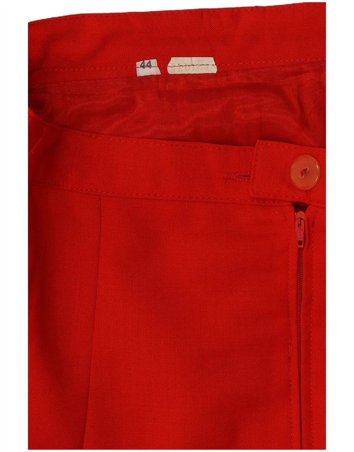 VINTAGE Ensemble jupe 2 boutons 2 pièces pour femme IT 44 Medium W26 laine rouge