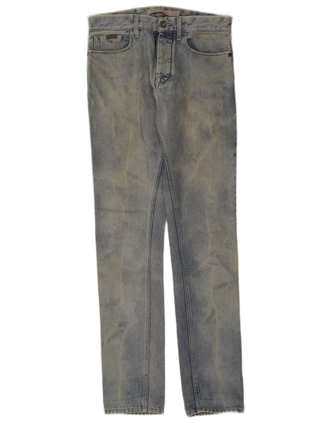Calvin Klein Mens Slim Jeans W28 L34 Blue Cotton