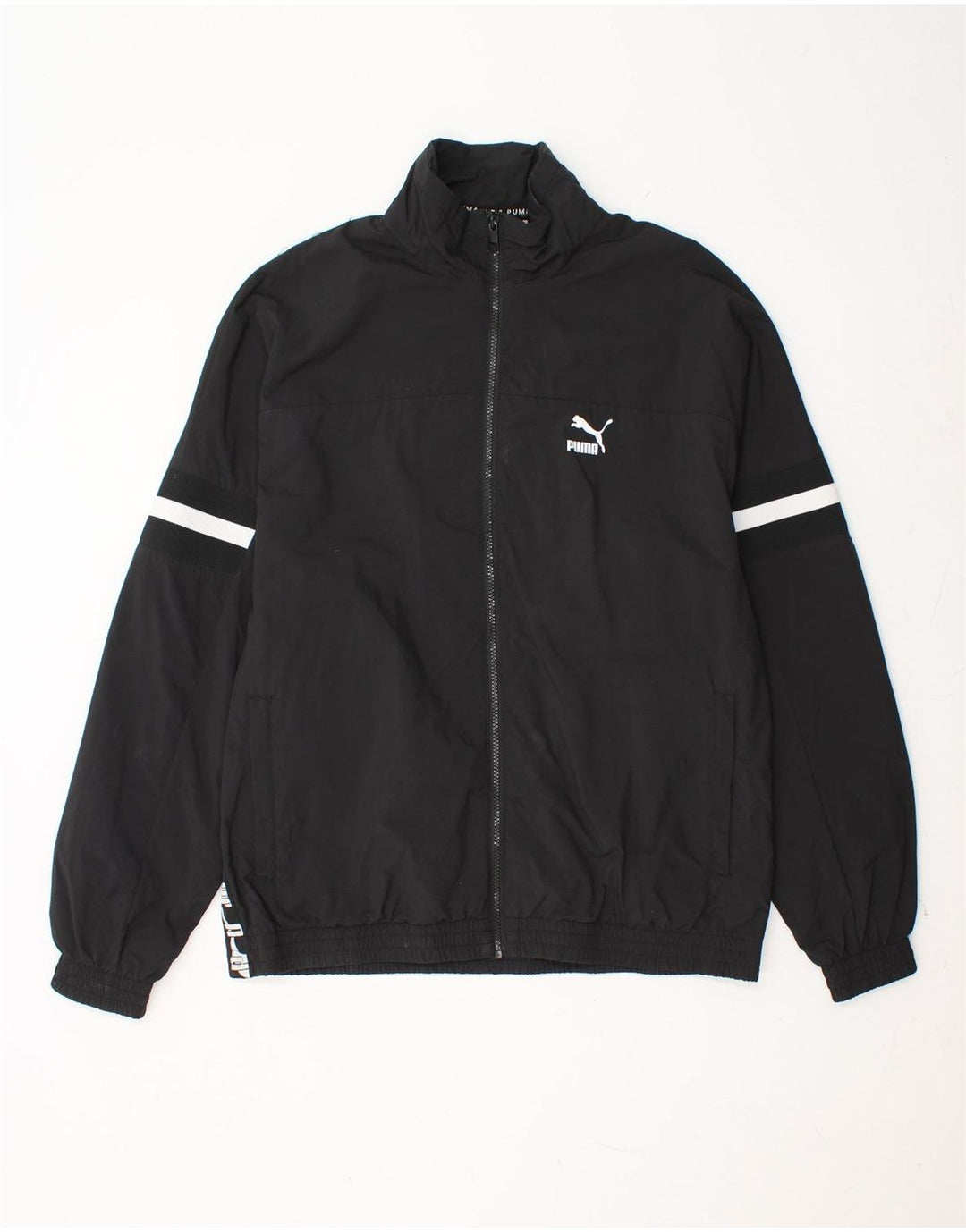 PUMA Veste de Pluie Graphique Homme UK 40 Large Noir Polyamide