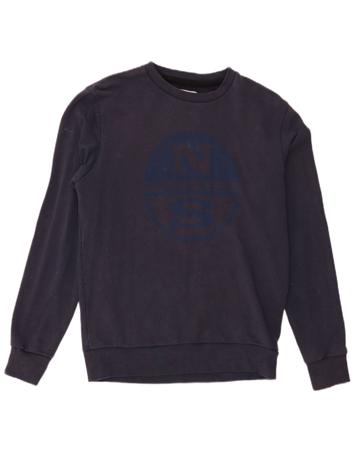 North Sails Sweat-Shirt Graphique Homme Bleu Marine Moyen Coton