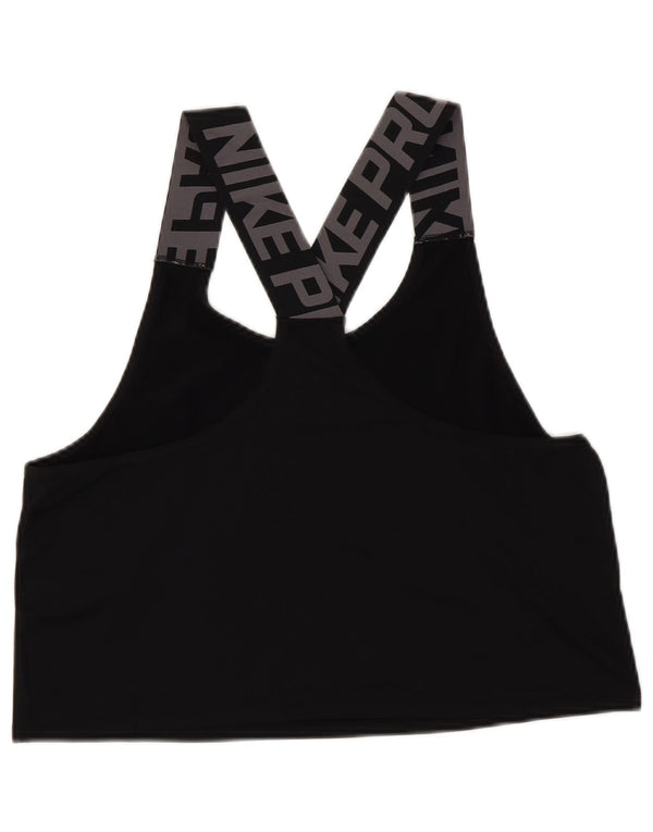 Nike Womens Dri Fit Sport Bra Graphic Débardeur UK 14 Medium Noir Polyester
