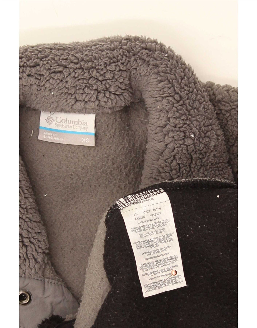 Columbia Pull polaire à col boutonné pour homme XS Gris Colorblock Polyester
