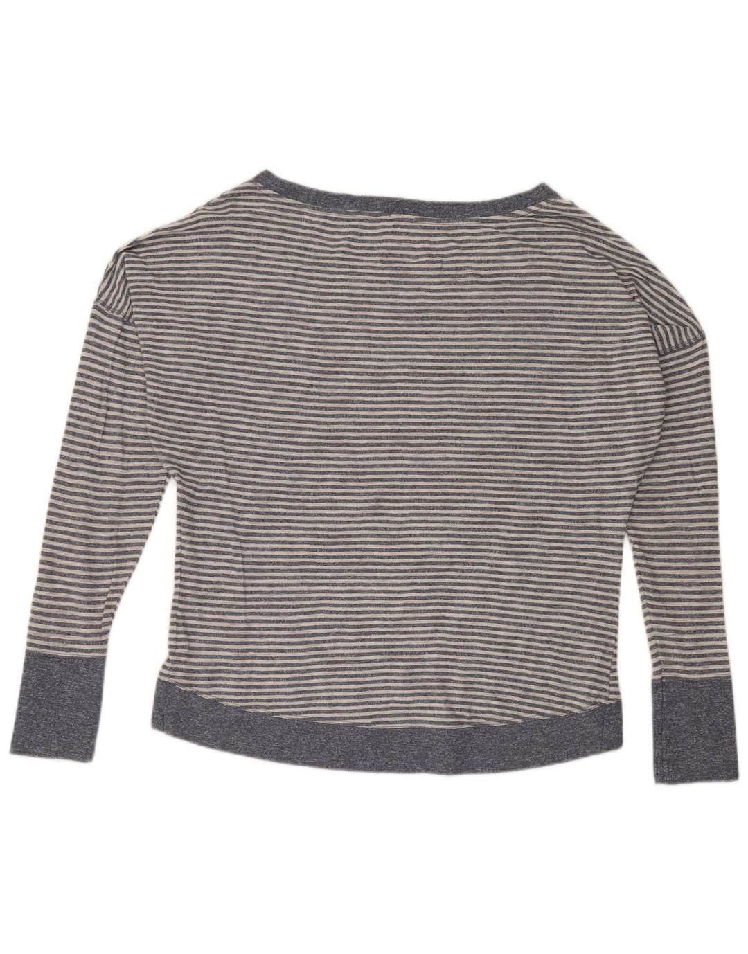 Superdry Femme Blouse Oversize Top UK 16 Grand Bleu Rayé Coton