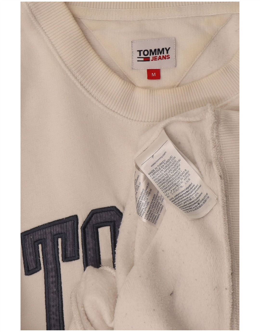 Tommy Hilfiger Sweat-shirt graphique pour homme en coton blanc moyen