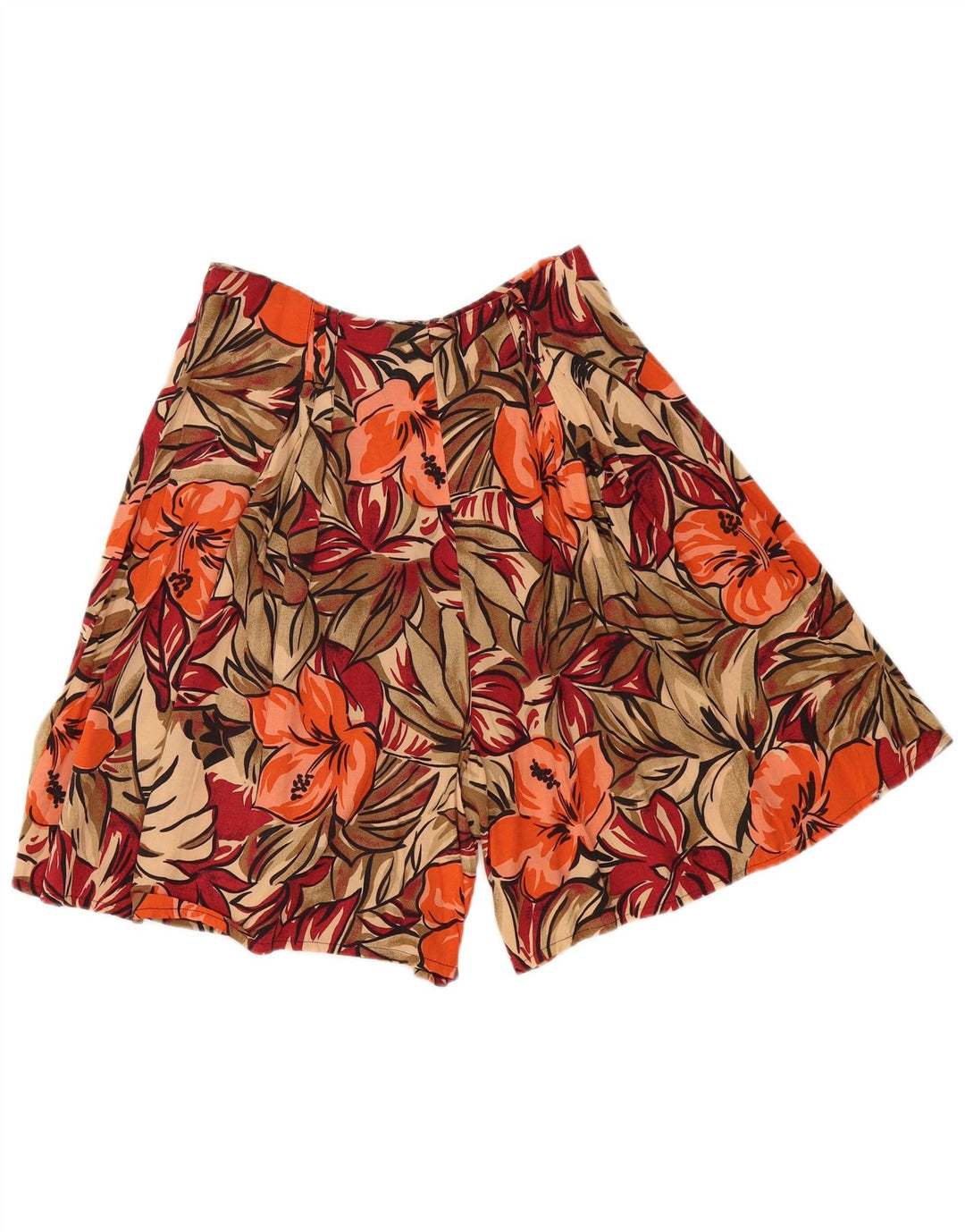 vintage Femme Cullotes Bermuda W30 Moyen Multicolore Floral