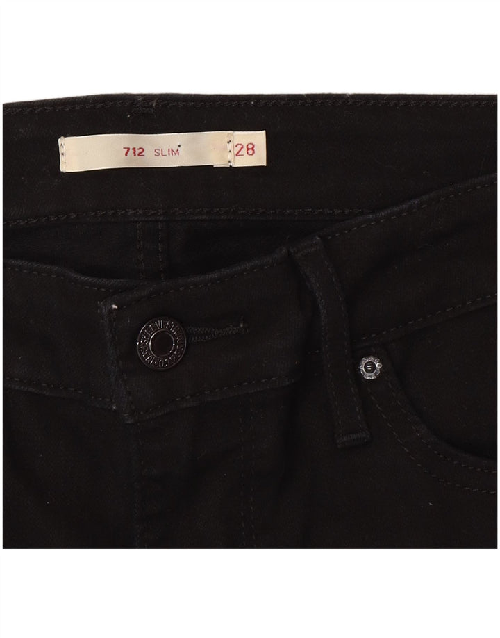 Levi's Jean Slim 712 Femme W28 L30 Coton Noir