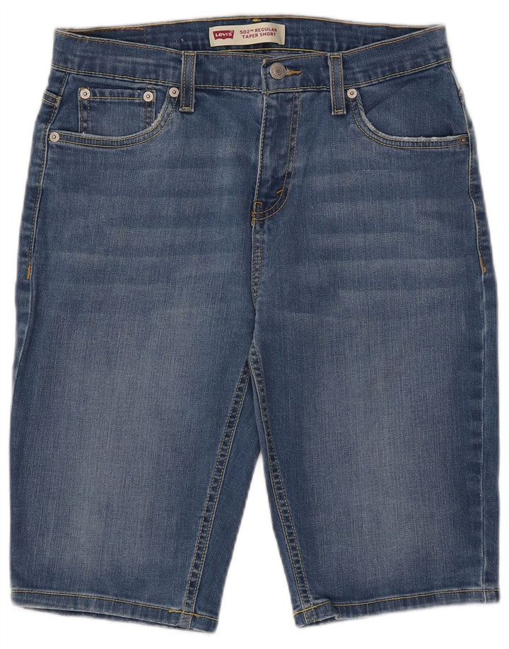 Levi's Short en jean 502 Regular Taper pour garçon 15-16 ans W30 Bleu Coton