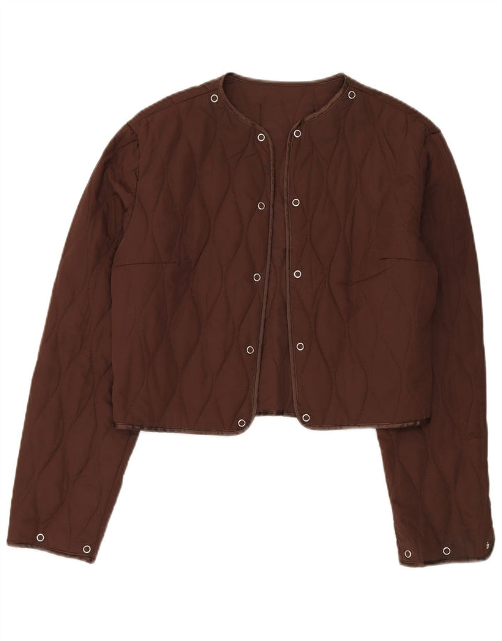 Roccobarocco Veste matelassée courte pour femme UK 14 Marron moyen