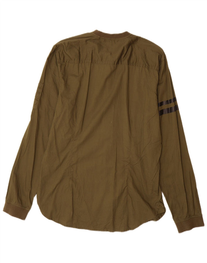 BLACK SQUAD Chemise Slim Fit Homme Kaki Moyen