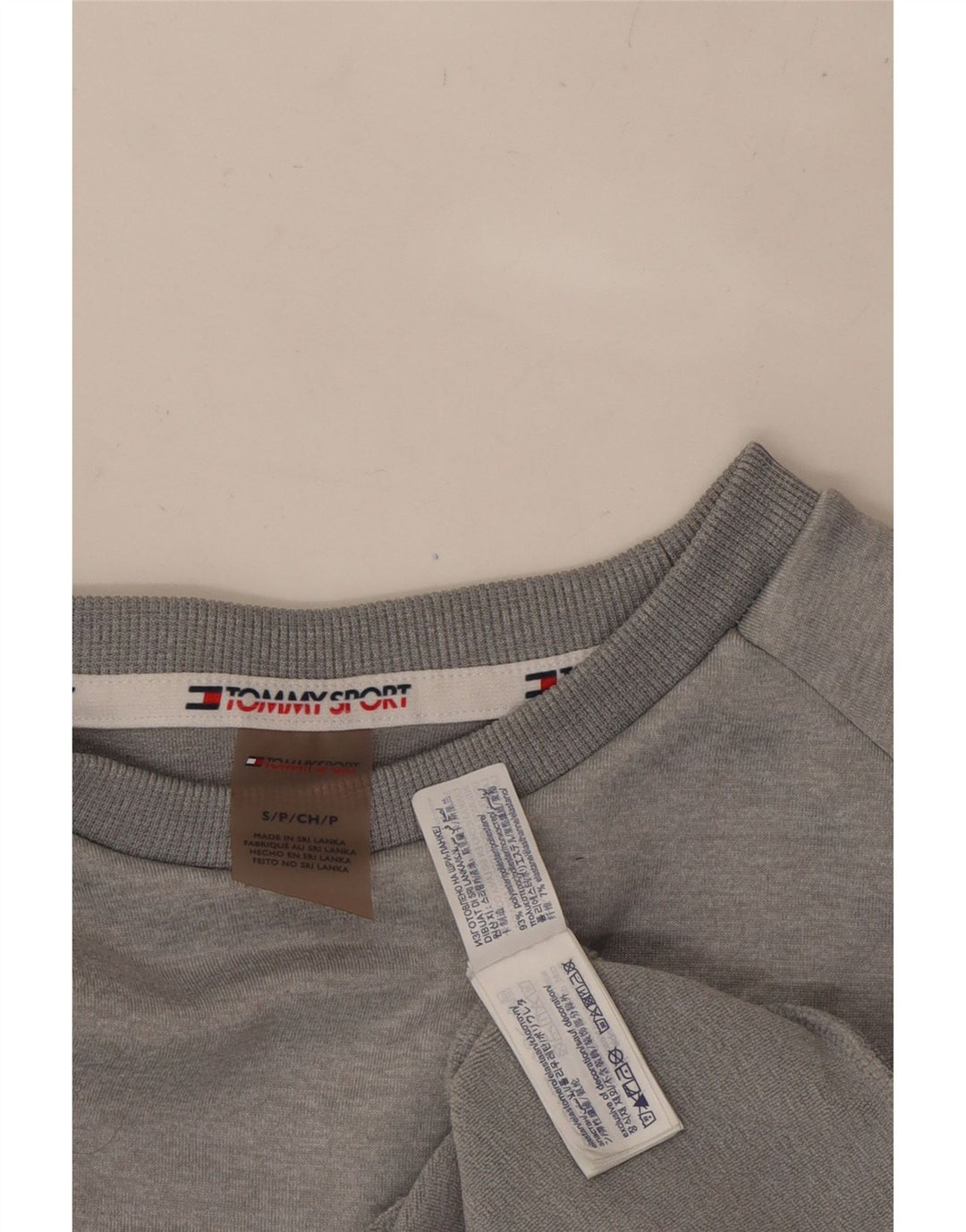 TOMMY HILFIGER Sweat-Shirt Graphique pour Homme Petit Gris Colorblock