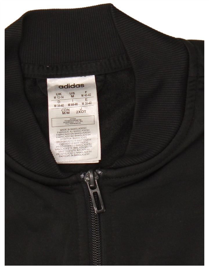 Adidas Veste de survêtement pour femme UK 12/14 Medium Noir Polyester