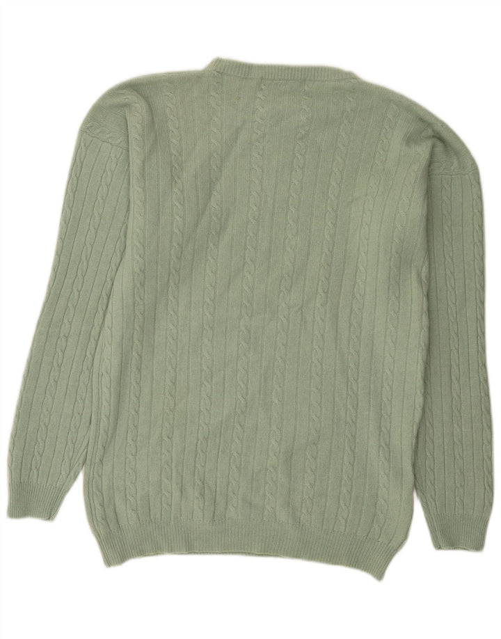 Free Style Pull à col rond pour homme en laine verte