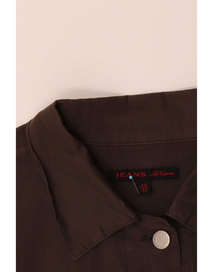 Les Copains Blouson Bomber Femme IT 46 Large Marron Coton