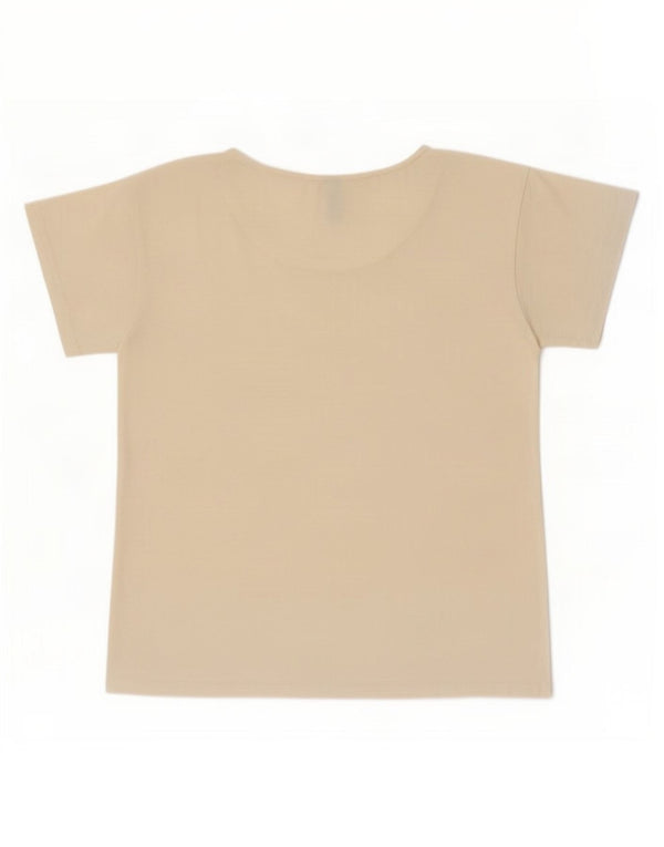 Woolrich Femme T-Shirt Top UK 12 Medium Off White Coton