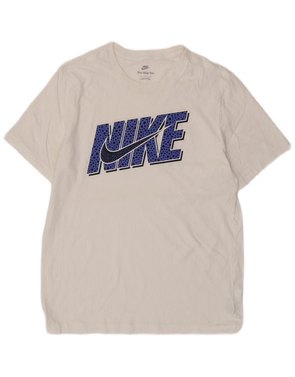 Nike T-shirt graphique pour homme en coton blanc Taille L