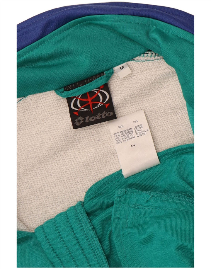 Lotto Veste de Survêtement Homme Vert Moyen Colorblock Polyester