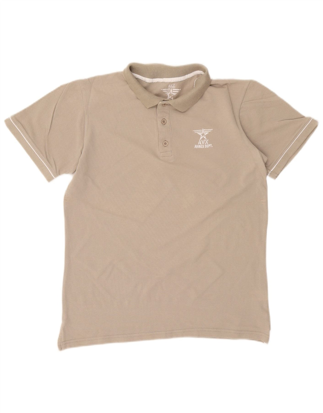 Avirex Polo Femme UK 12 Coton Gris Moyen