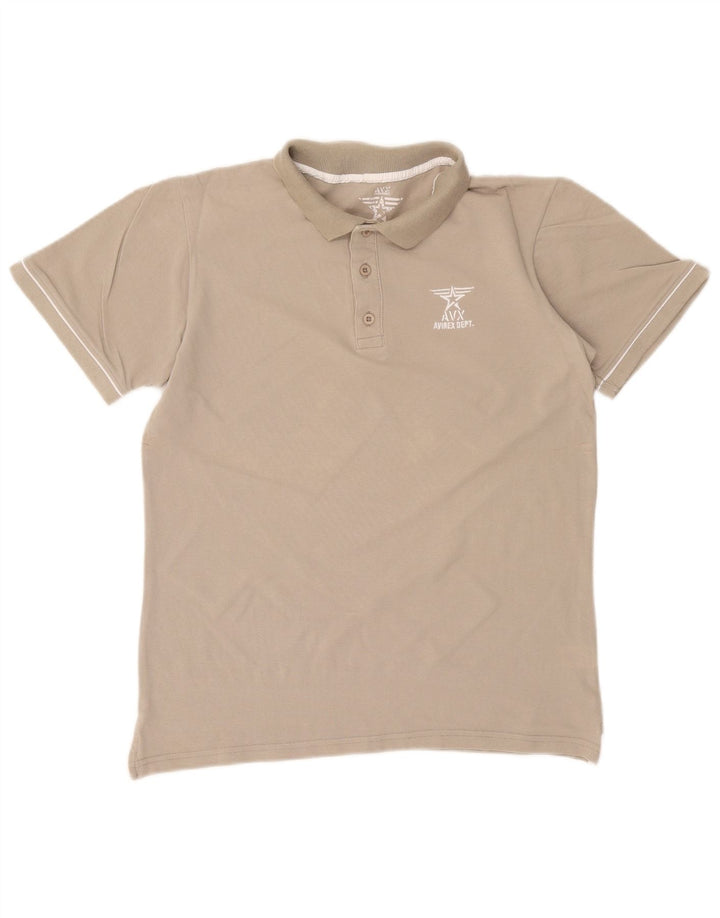 Avirex Polo Femme UK 12 Coton Gris Moyen
