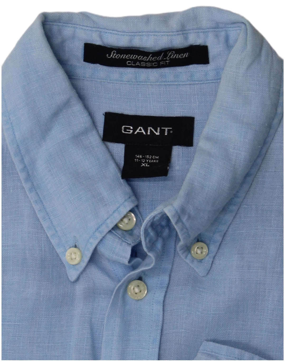 GANT Chemise coupe classique pour garçon 11-12 ans XL Bleu